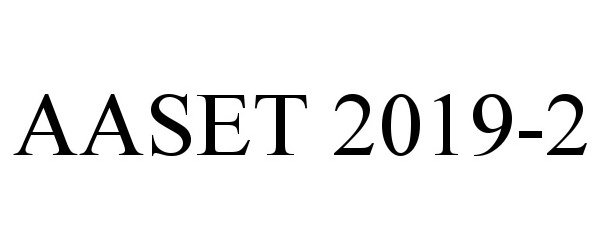 Trademark Logo AASET 2019-2