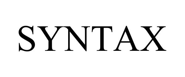 Trademark Logo SYNTAX