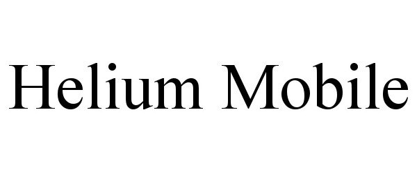Trademark Logo HELIUM MOBILE