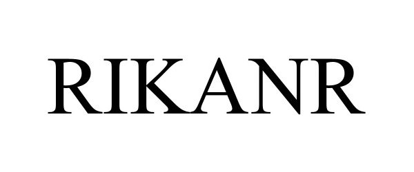 Trademark Logo RIKANR