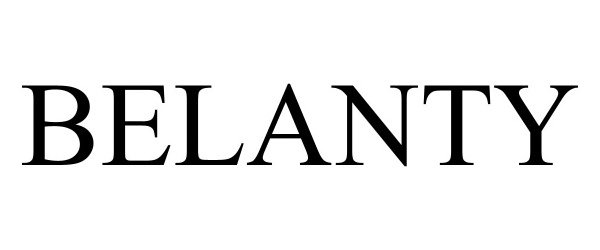 Trademark Logo BELANTY