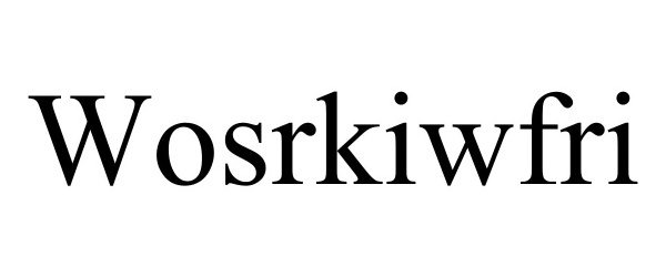 Trademark Logo WOSRKIWFRI