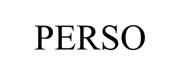 Trademark Logo PERSO
