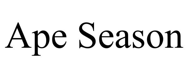Trademark Logo APE SEASON