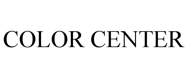 Trademark Logo COLOR CENTER