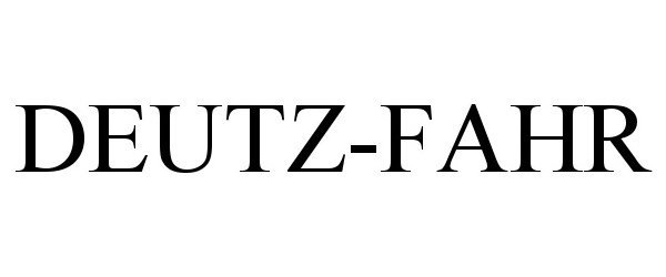 Trademark Logo DEUTZ-FAHR