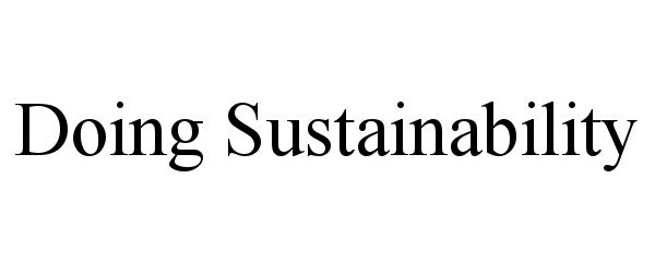  DOING SUSTAINABILITY