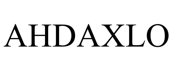 Trademark Logo AHDAXLO
