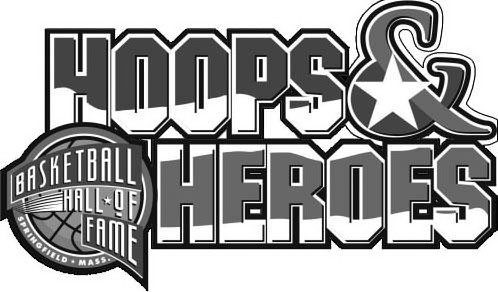 Trademark Logo HOOPS AND HEROES BASKETBALL HALL OF FAME SPRINGFIELD MASS