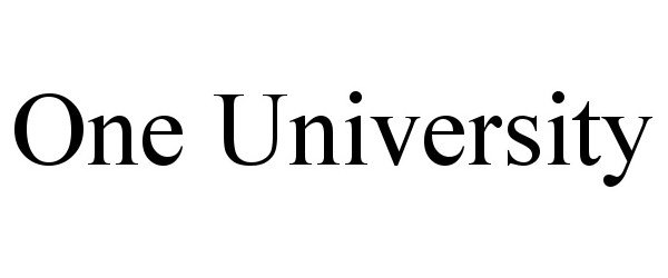 Trademark Logo ONE UNIVERSITY