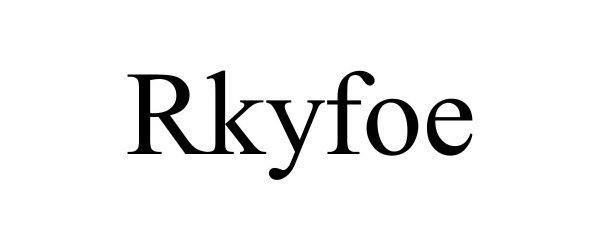 Trademark Logo RKYFOE