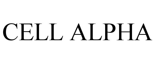 Trademark Logo CELL ALPHA