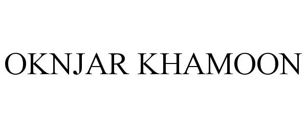 Trademark Logo OKNJAR KHAMOON