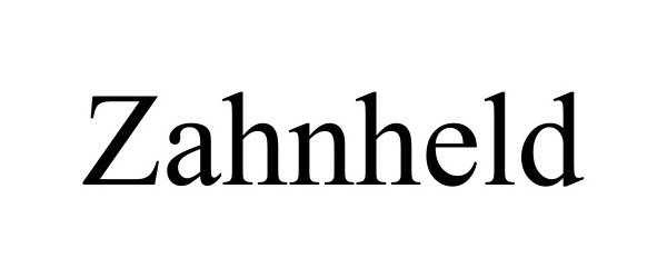 Trademark Logo ZAHNHELD