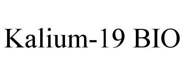 Trademark Logo KALIUM-19 BIO