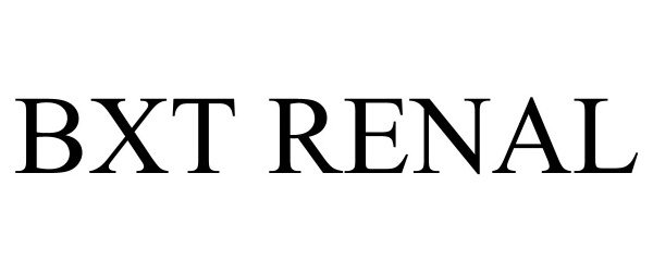 Trademark Logo BXT RENAL