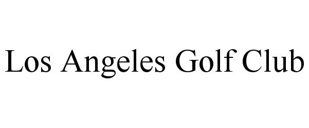  LOS ANGELES GOLF CLUB