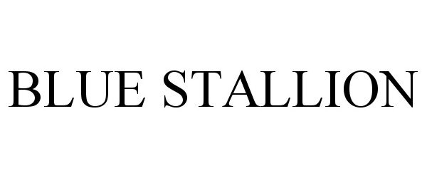Trademark Logo BLUE STALLION