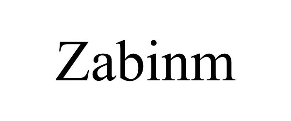 Trademark Logo ZABINM