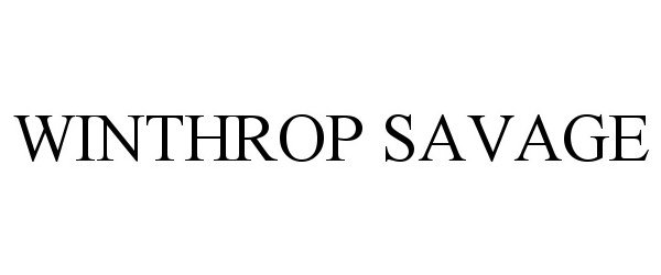 Trademark Logo WINTHROP SAVAGE