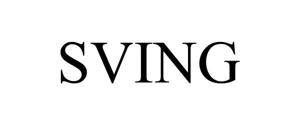 Trademark Logo SVING