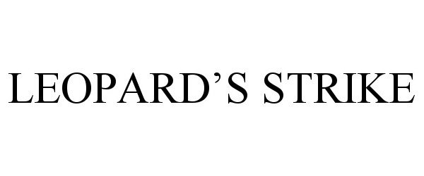 Trademark Logo LEOPARD'S STRIKE