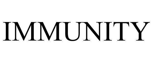 Trademark Logo IMMUNITY