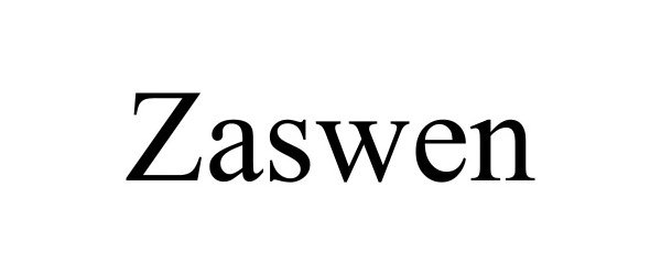 Trademark Logo ZASWEN