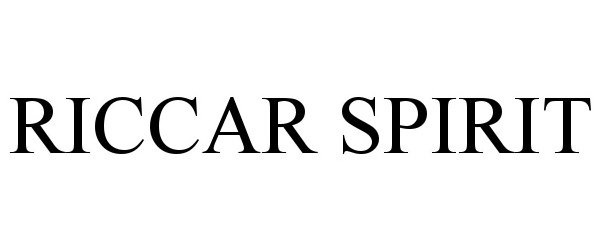 Trademark Logo RICCAR SPIRIT