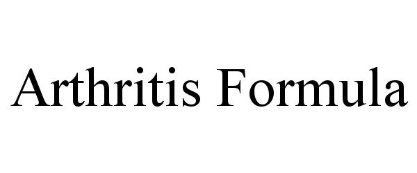 Trademark Logo ARTHRITIS FORMULA