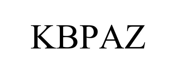 Trademark Logo KBPAZ