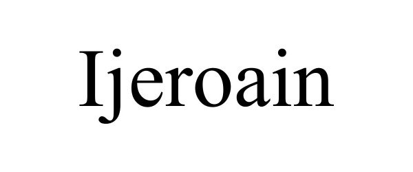 Trademark Logo IJEROAIN