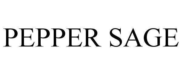 Trademark Logo PEPPER SAGE