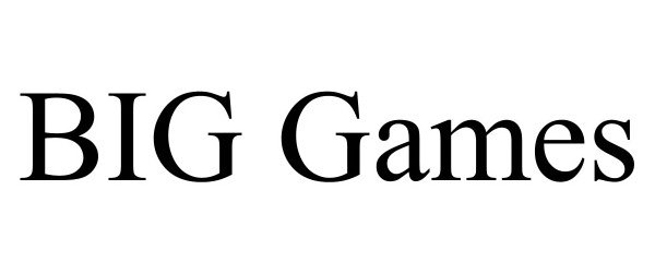 Trademark Logo BIG GAMES