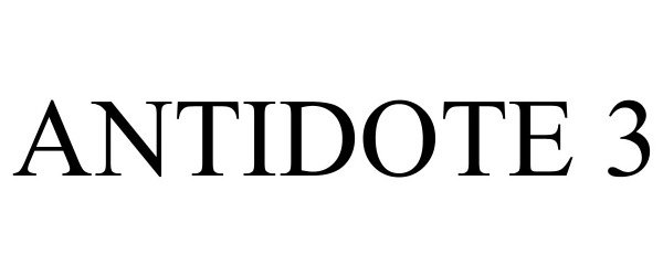 Trademark Logo ANTIDOTE 3