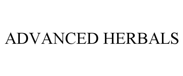 Trademark Logo ADVANCED HERBALS