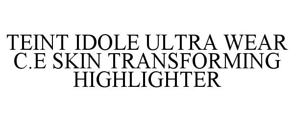 Trademark Logo TEINT IDOLE ULTRA WEAR C.E SKIN TRANSFORMING HIGHLIGHTER