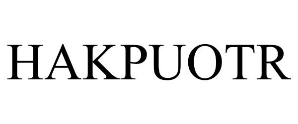 Trademark Logo HAKPUOTR