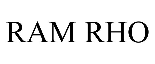 Trademark Logo RAM RHO