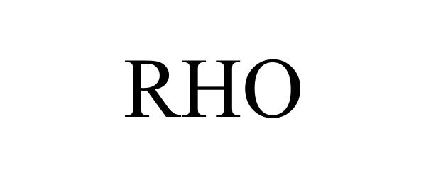 Trademark Logo RHO
