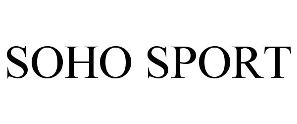 Trademark Logo SOHO SPORT