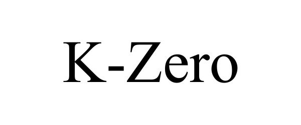 Trademark Logo K-ZERO