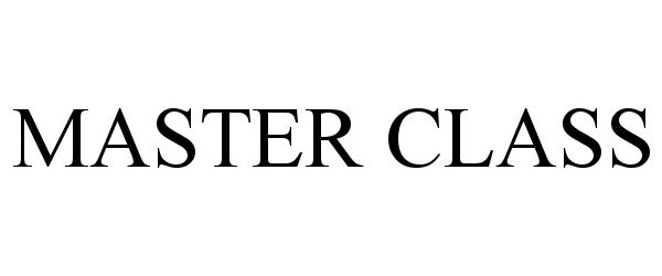 Trademark Logo MASTER CLASS