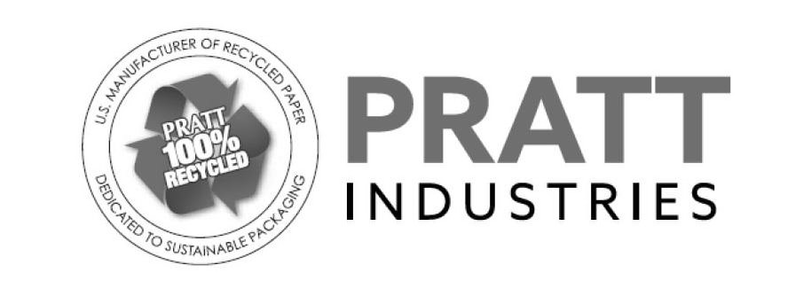 Trademark Logo U.S. MANUFACTURER OF RECYCLED PAPER DEDICATED TO SUSTAINABLE PACKAGING PRATT 100% RECYCLED PRATT INDUSTRIES