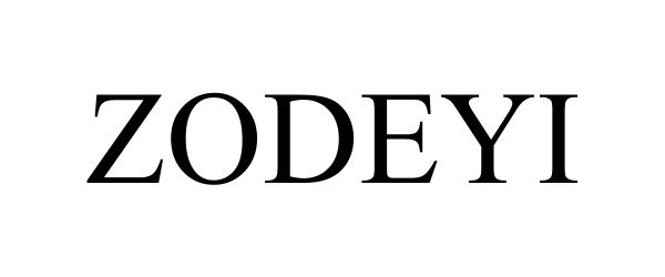 Trademark Logo ZODEYI