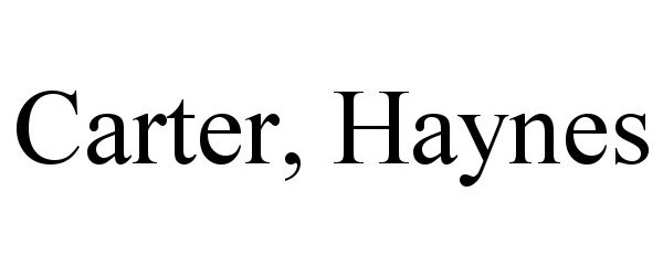  CARTER, HAYNES