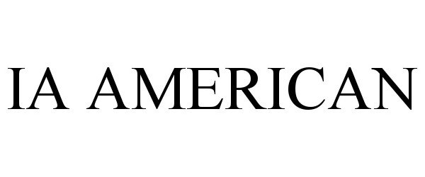 Trademark Logo IA AMERICAN