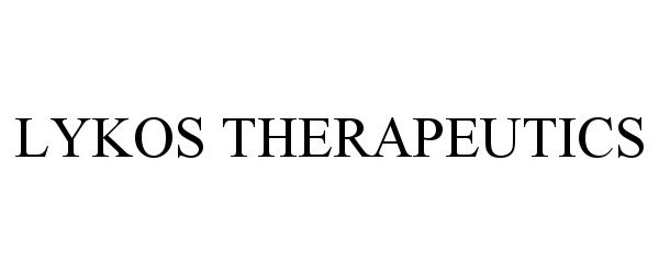 Trademark Logo LYKOS THERAPEUTICS