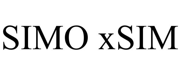 Trademark Logo SIMO XSIM