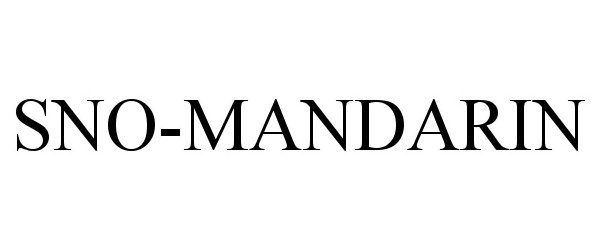Trademark Logo SNO-MANDARIN